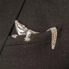 Silver Animal-Shaped Brooch Unisex Suit Accessory 07FC0E-D4 - KOEEK