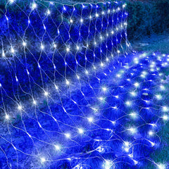 Outdoor Christmas Net Lights, 198 LED 9.8FT x 6.6FT Connectable Mesh Lights w... 07FC0E-D4 - KOEEK