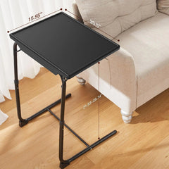 Adjustable TV Tray Table - TV Dinner Tray for Bed and Sofa(Black) 07FC0E-D4 - KOEEK