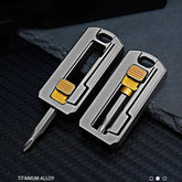 EDC Titanium Alloy Screwdriver Holder Storage Box Dismantling Portable Tools 07FC0E-D4 - KOEEK