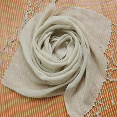 Mens Flax Linen Natural Soft Scarf Breathable Banadana Neckerchief Shawl 07FC0E-D4 - KOEEK