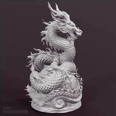 H/80mm resin figure model Chinese Mythical Dragon 3D Printing unassembled 07FC0E-D4 - KOEEK
