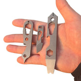 TC4 Titanium alloy Survival Multi Tool EDC Pry Bar Wrench Self-defense Emergency 07FC0E-D4 - KOEEK