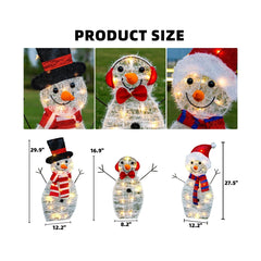 HOURLEEY Christmas Decoration 55 L Lighted Snowman Family Outdoor, 3-Piece Wa... HOURLEEY - KOEEK