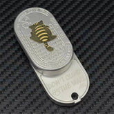 EDC Greedy Big Fat Cat Fidget Slider Stainless Steel Mechanical Push Fidget Toys 07FC0E-D4 - KOEEK