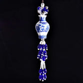 Blue and White Porcelain Car Hanging Ornament Ceramic Vase Interior Decor 07FC0E-D4 - KOEEK