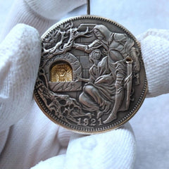 1pcs Movable Mechanism Coin Hobo Nickel Holy Grail Removable Sword Amazing Art 07FC0E-D4 - KOEEK