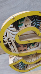 Anthropologie Wonder Scene Xmas Monogram S Christmas Light Up Battery Powered ANTHROPOLOGIE - KOEEK