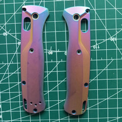 1 Pair Colorful Titanium Folding Knife Handle Scales for Benchmade Bugout 535 07FC0E-D4 - KOEEK