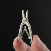 EDC Mini Titanium 1.89" Facial Hair Scissors + Beard Mustache Nose Hair Trimming 07FC0E-D4 - KOEEK
