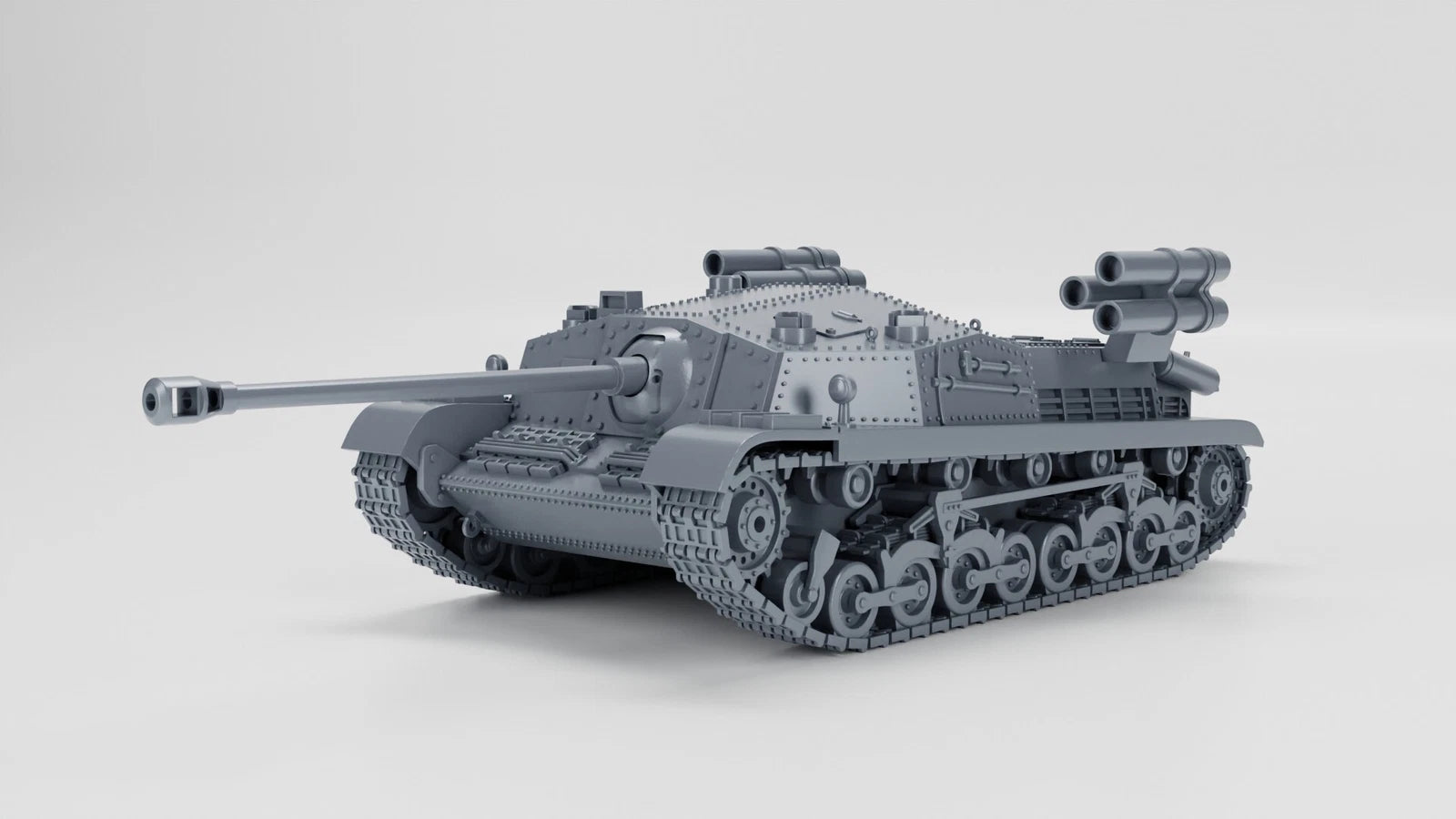 3D Printing 1/72 Hungarian 43M Zrinyi Sorozatveto Tank Unpainted Model Kit 07FC0E-D4 - KOEEK