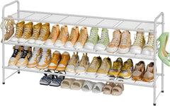 Three-tier shoe rack, suitable for wardrobes, 46.5-inch extra-long shoe rack 07FC0E-D4 - KOEEK