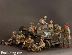 1/35 Resin Model Kit 101st Airborne Division 9 Figures Unassambled Unpainted 07FC0E-D4 - KOEEK