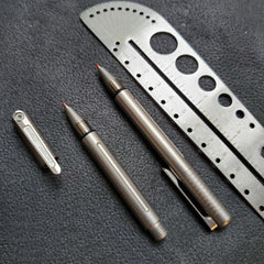 EDC Titanium Pocket Signature Pen Ballpoint Pen Outdoor Portable Travel Tools 07FC0E-D4 - KOEEK