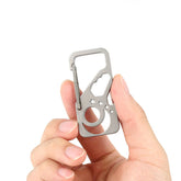 Titanium Alloy Pocket Key Chain Carabiner Bottle Opener Wrench Outdoor Multi EDC 07FC0E-D4 - KOEEK