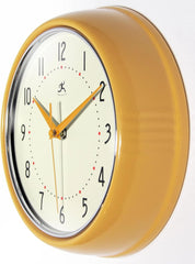 Retro 9''Silent Sweep Non-Ticking Mid Century Modern Kitchen Diner Wall Clock
