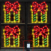 16" Christmas Window Silhouette Lights Decorations 4 Pack Christmas Lighted 07FC0E-D4 - KOEEK