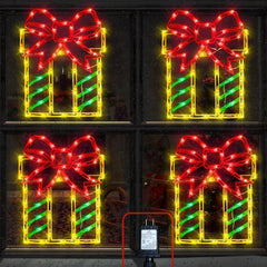 16" Christmas Window Silhouette Lights Decorations 4 Pack Christmas Lighted 07FC0E-D4 - KOEEK