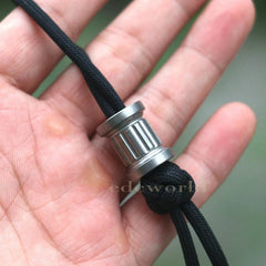 Titanium Alloy Knife Bead Key Parachute Cord Pendant Bead Lanyard DIY EDC Tool 07FC0E-D4 - KOEEK