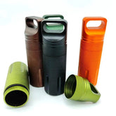 Survival EDC Waterproof Pill Box Case Capsule Seal Bottle Container Bottle Gifts 07FC0E-D4 - KOEEK