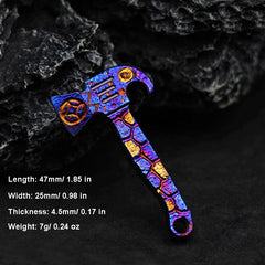 Mini Titanium Alloy Pendant Pry Bar Crowbar Opener Cutter Necklace EDC Keychain 07FC0E-D4 - KOEEK
