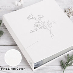 Wedding Photo Album 8x10, Each Pack holds 50 Pictures Slip in Pockets (White) 07FC0E-D4 - KOEEK