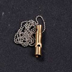 EDCHandmade Brass Keychain Whistle Outdoor Survival Whistle High Decibel Whistle 07FC0E-D4 - KOEEK