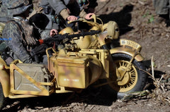 GO-TRUCK 1/6 German R75 Tricycle Motorcycle Model For 12'' Grey Metal Model GO-TRUCK - KOEEK
