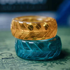 Tire EDC Fidget Ring Personalized Plastic Magnetic Ratchet Ring Fun Fidget Toy 07FC0E-D4 - KOEEK