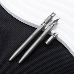 Mini Titanium Alloy Utility Pen Knife Keychain Portable EDC Blade Replaceable 07FC0E-D4 - KOEEK