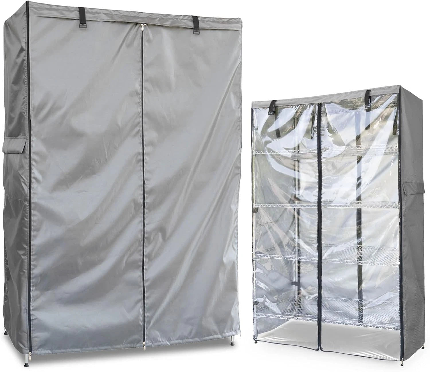 Waterproof Shelf Cover, (Grey,48" Wx20 Dx72 H Shelves) 07FC0E-D4 - KOEEK
