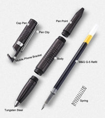 Aluminium Alloy Pocket Ball Pen Signature Tactical EDC Pen Mobile Phone Seat 07FC0E-D4 - KOEEK