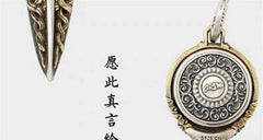 Vajra Necklace Men’s Silver Plated Vintage Pendant Protector Amulet Pendant 07FC0E-D4 - KOEEK