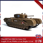 1/76 Churchill Tank MkIII 1st Canadian Army 1942 WWII Military Alloy Collectible 07FC0E-D4 - KOEEK