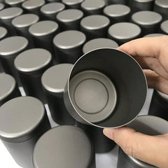 Titanium Storage Box Coffee Tea Cans Emergency Container Pills Bottle Jar 245mL 07FC0E-D4 - KOEEK