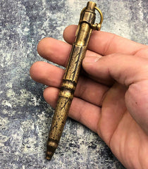 Outdoor Retro Black Brass Creative Ball Pen Office Signature Pocket Pen EDC 07FC0E-D4 - KOEEK