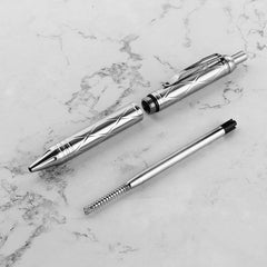 EDC Practical Stainless Steel Ballpoint Pen Signature Pens with 5pcs G2 Refills 07FC0E-D4 - KOEEK