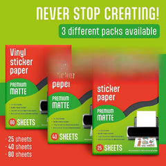 Printable Vinyl Stickers for Inkjet Printers-25 Sheets,Waterproof,Tear Resistant 07FC0E-D4 - KOEEK