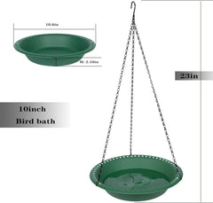 Bird Baths Outdoors Heavy Duty, 10 inch BirdBath Bowl Only with 22” Rust-Proof 07FC0E-D4 - KOEEK