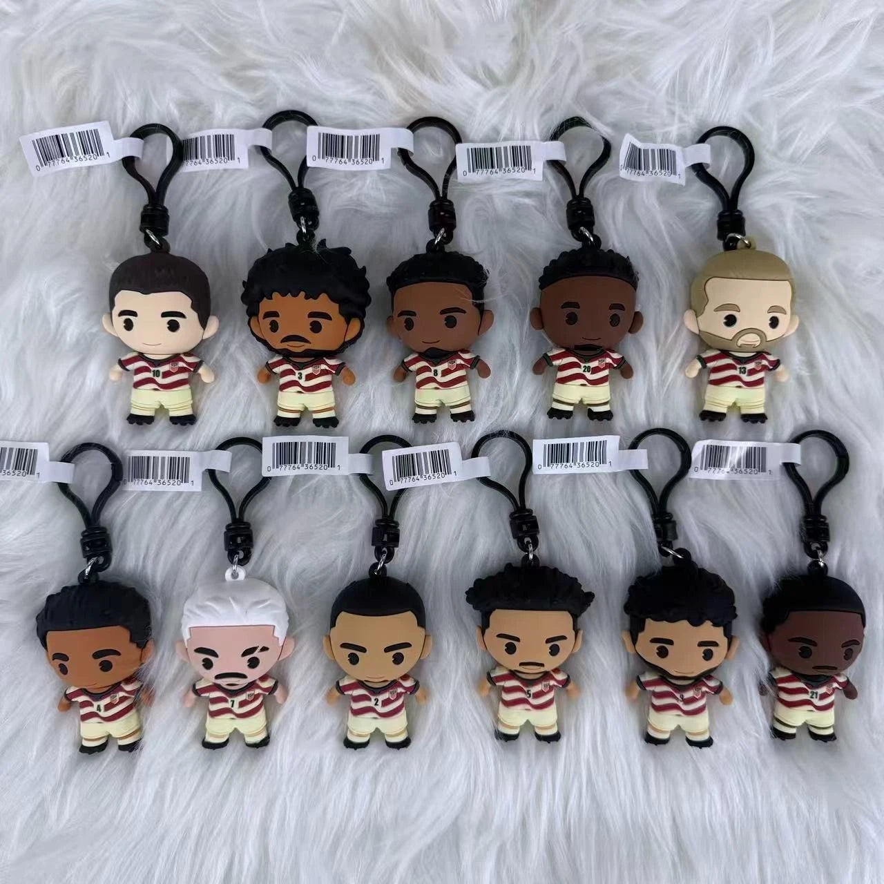 2026 USMNT Soccer Team 3D Vinyl Collectible Bag Clip Keychain Complete 11 PCS 07FC0E-D4 - KOEEK