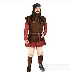 Men's Medieval Vintage Steampunk Vest Renaissance Sleeveless Cos Costume Shirt 07FC0E-D4 - KOEEK