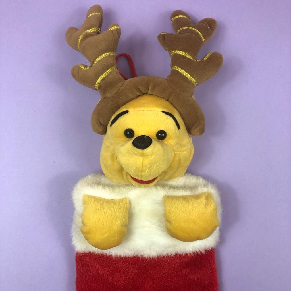 Disney Christmas Winnie The Pooh Reindeer Plush Holiday Decoration Stocking DISNEY - KOEEK