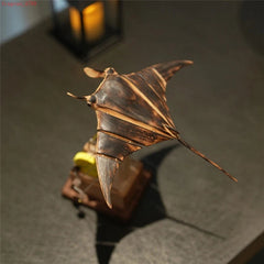 Handmade Flying Manta Ray Movable Wooden Craftwork Table Ornament Birthday Gift HANDMADE - KOEEK