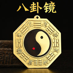 16cm Brass Tai Chi Bagua Mirror Heaven Earth Tai Chi Symbol Household 07FC0E-D4 - KOEEK