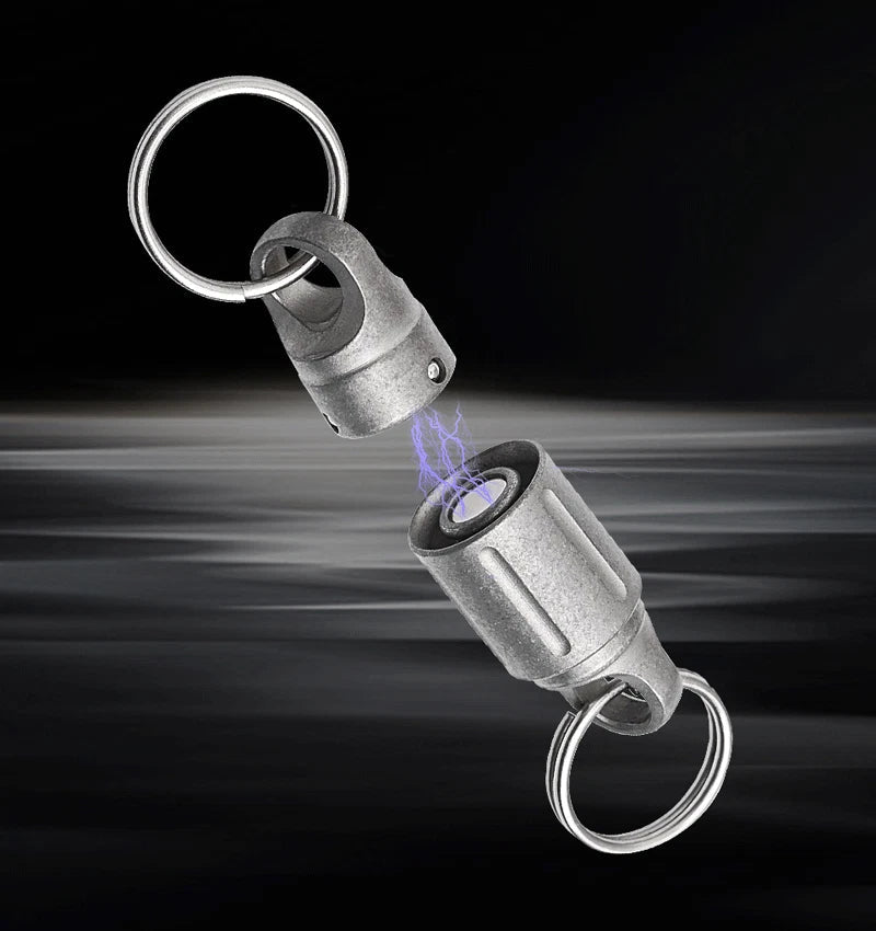 EDC 360 Degree Rotating Titanium Gimbal Keychain Car Keychains with Key Ring Hot 07FC0E-D4 - KOEEK