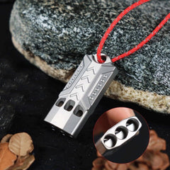 Titanium Emergency Whistle Survival Safety Whistle Three Tubes Outdoor EDC Gift 07FC0E-D4 - KOEEK