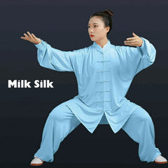 Chinese Tai Chi Kung Fu Uniform Milk Silk Martial Arts Uniform Wushu Taiji Suit 07FC0E-D4 - KOEEK