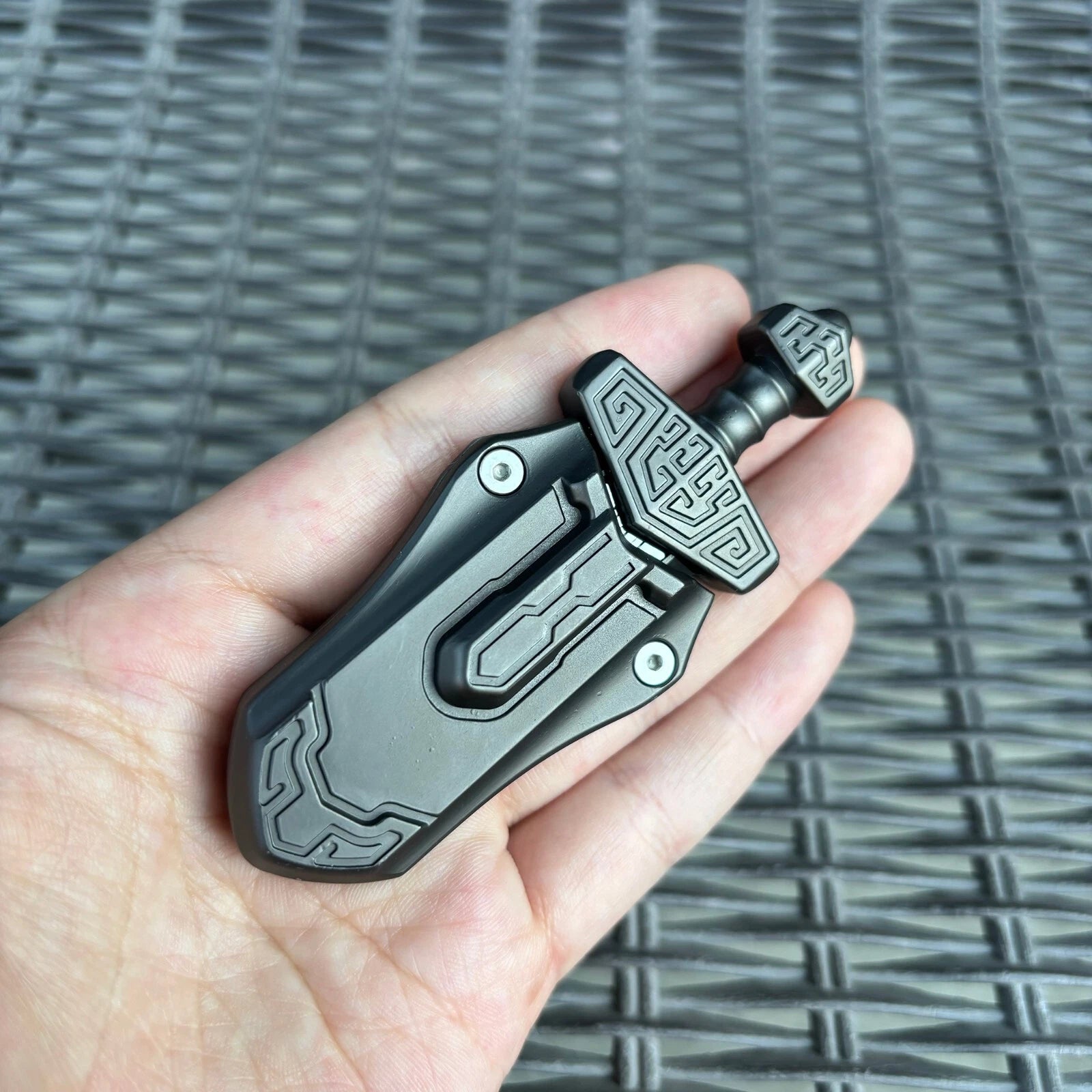 EDC Swords Mechanical Magnetic Push Slider Metal Toys Decompression Fidget Toys 07FC0E-D4 - KOEEK