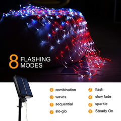 (Upgraded) Solar American Flag Lights, 2-in-1 Plug-in & Solar Powered Flag Li... 07FC0E-D4 - KOEEK