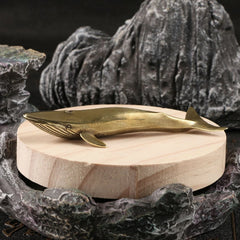 Solid Brass Whale Figurine Small Statue Home Ornament Figurines Collectibles Toy 07FC0E-D4 - KOEEK